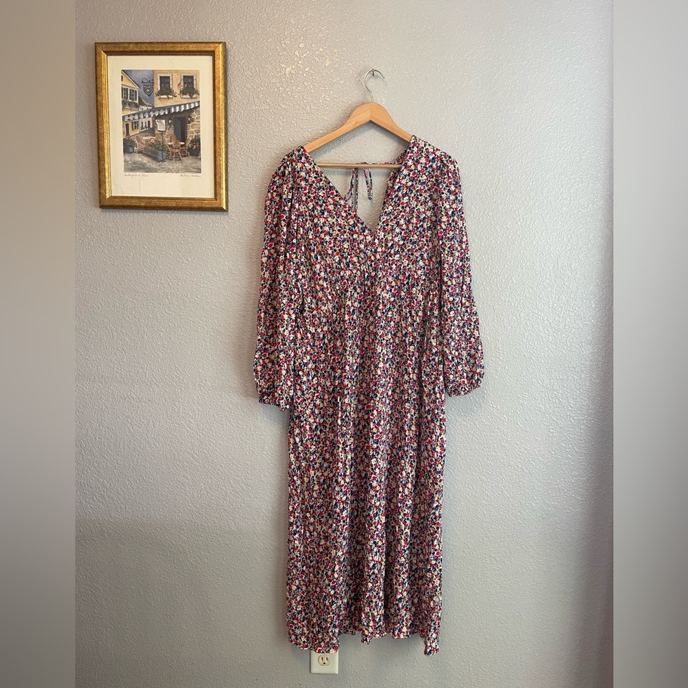 H & M ballon sleeve Long Sleeve Maxi Dress